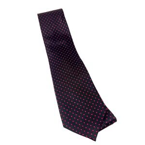 Fabio Fazio 100% Silk Hand Made Men's Tie Geometric Black Red Lightweight